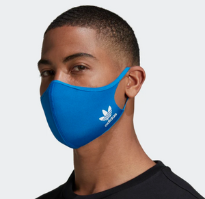 アディダス Adidas マスク フェ イスカバー 3枚セット ブルー