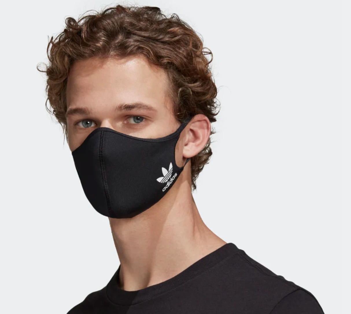 アディダス Adidas マスク フェ イスカバー 3枚セット ブラック トレフォイル